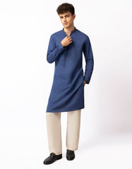 BLUE COTTON CASUAL KURTA