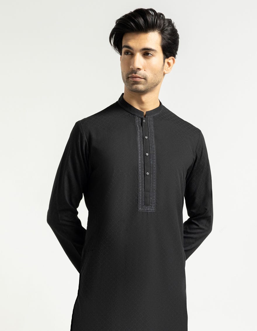 BLACK FORMAL KURTA
