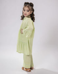 GREEN DOBBY DYED 2PC STITCHED