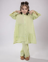 GREEN DOBBY DYED 2PC STITCHED