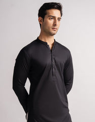 BLACK SEMI-FORMAL KURTA