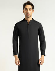 BLACK SEMI-FORMAL KAMEEZ SHALWAR