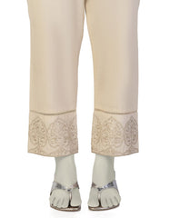 BEIGE LAWN EMBROIDERED TROUSERS