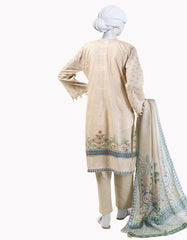 BROWN LAWN EMBROIDERED UNSTITCHED 3PC | JLAWN-S-25-3086