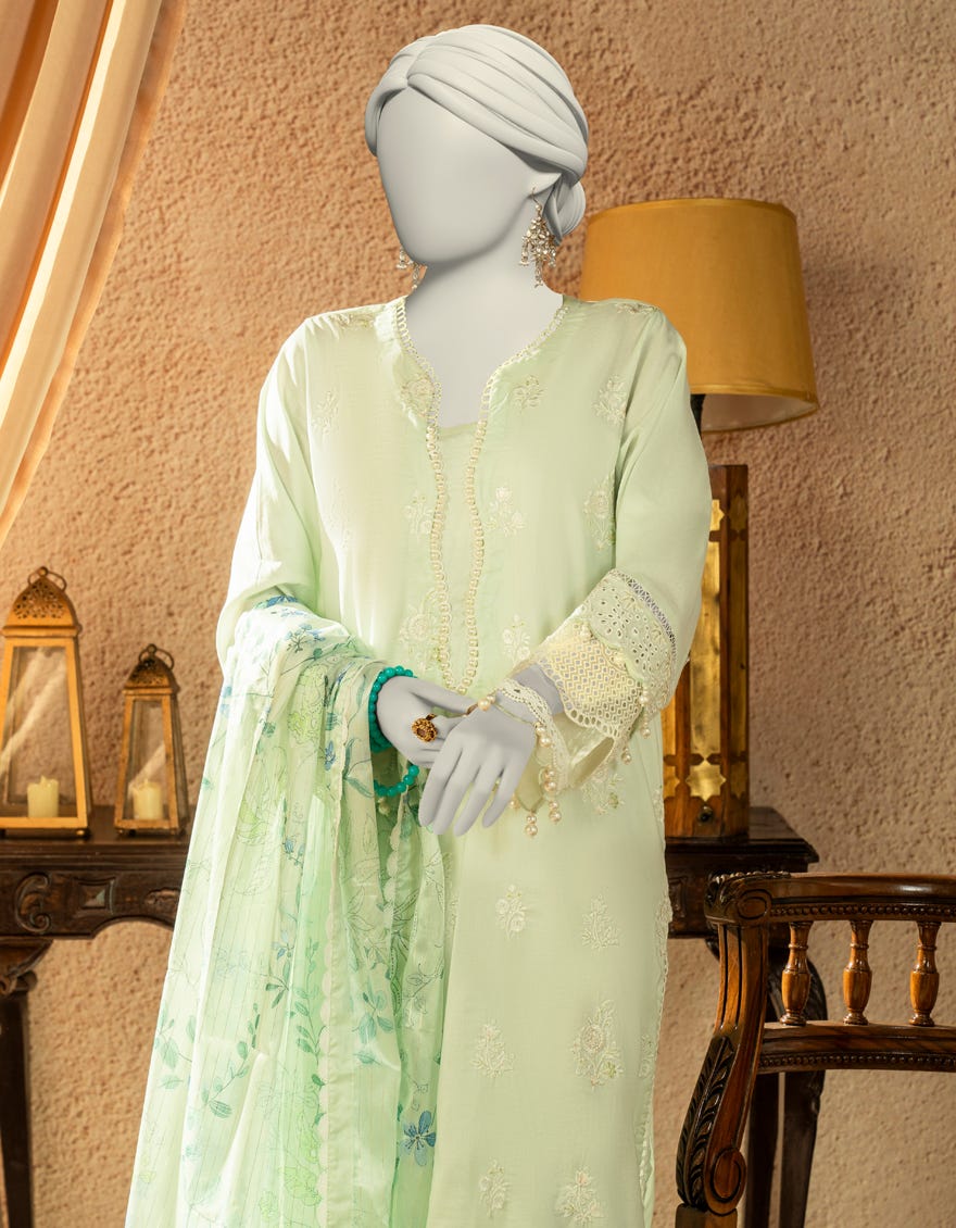 FEROZI LAWN EMBROIDERED UNSTITCHED 3PC | JLAWN-S-25-824