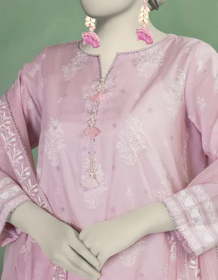 PINK LAWN EMBROIDERED 3PC STITCHED