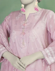 PINK LAWN EMBROIDERED 3PC STITCHED