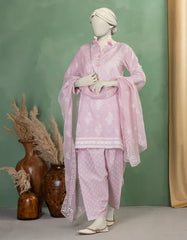 PINK LAWN EMBROIDERED 3PC STITCHED