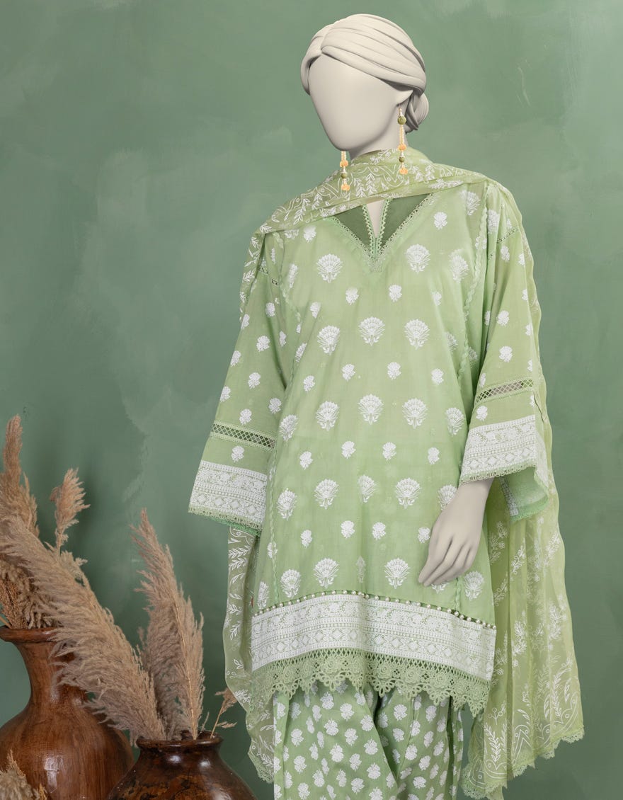 GREEN LAWN EMBROIDERED UNSTITCHED 3PC