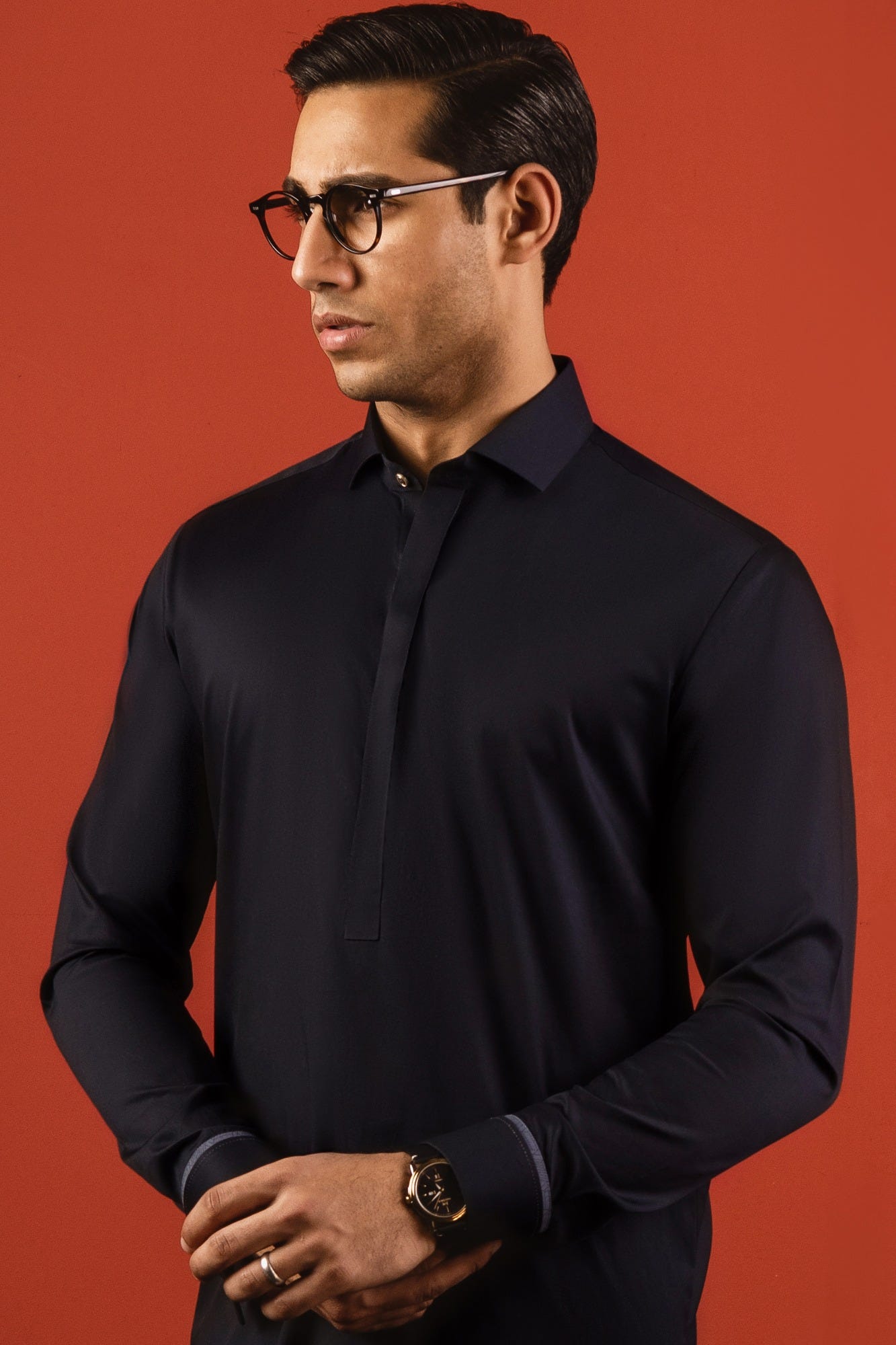 BARCELONA - BLACK COTTON KURTA TROUSER