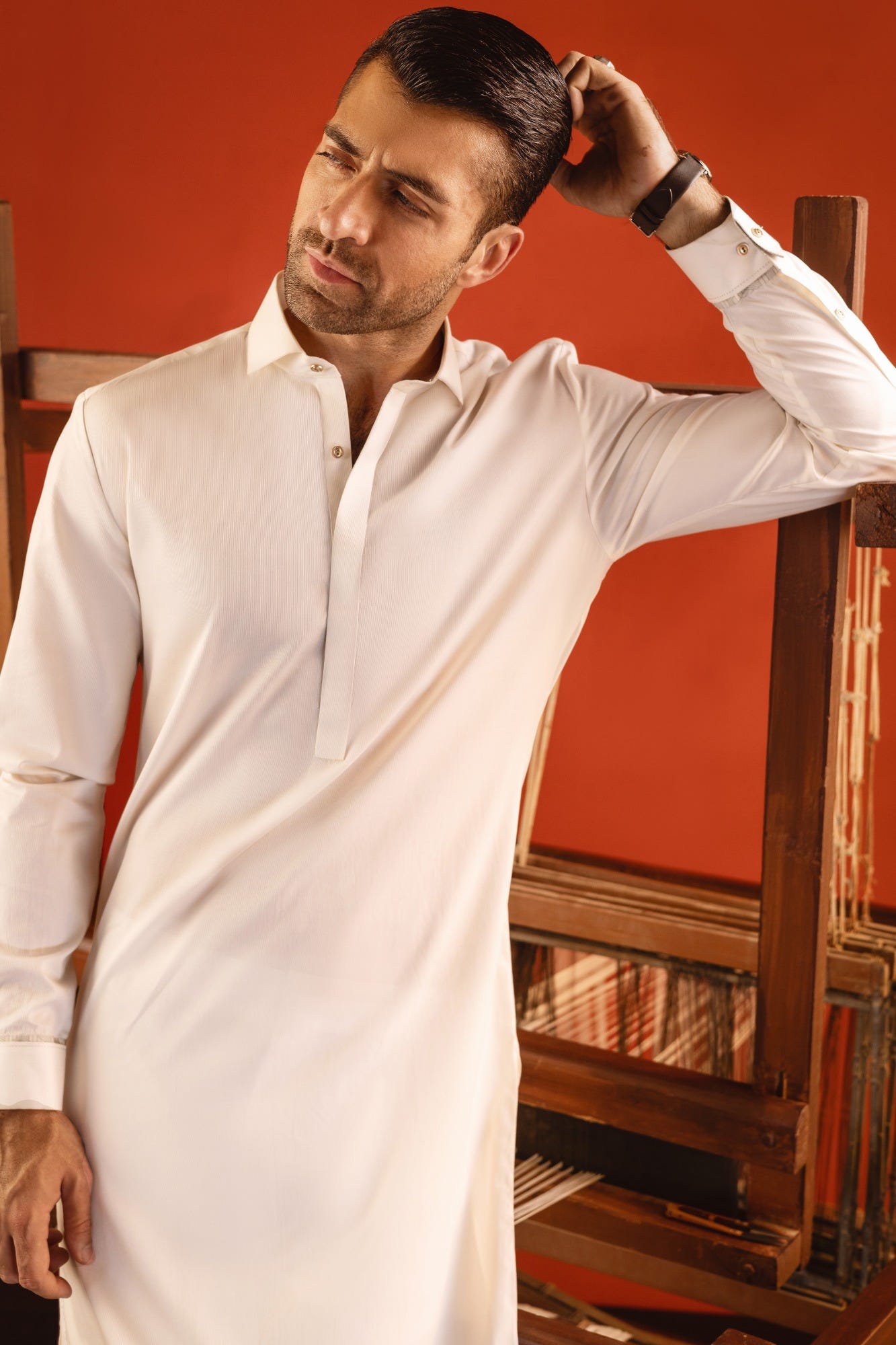 BARCELONA - OFF WHITE COTTON KURTA TROUSER