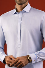 BARCELONA - SKY BLUE COTTON KURTA TROUSER