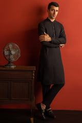 BERLIN - BLACK COTTON KURTA TROUSER