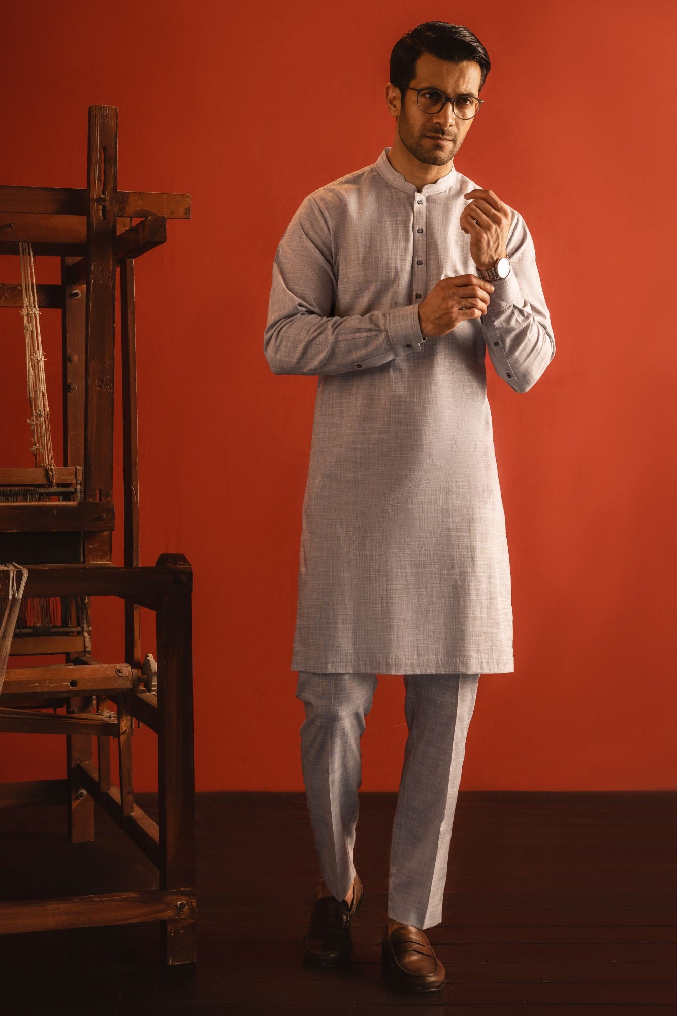 BERLIN - ASH GREY COTTON KURTA TROUSER