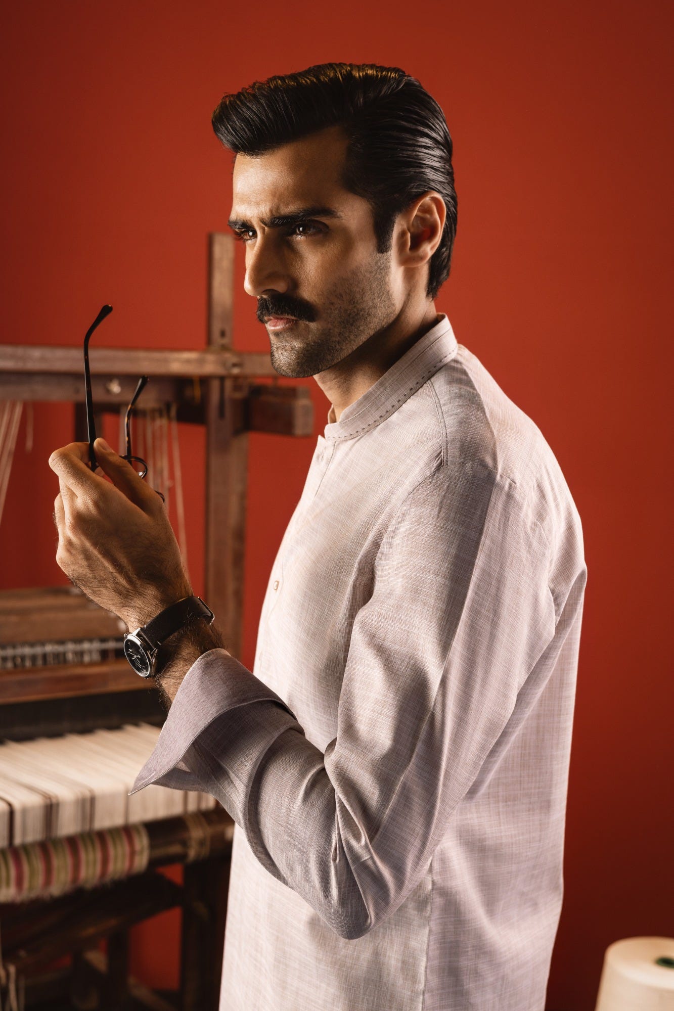BERLIN - LIGHT BROWN COTTON KURTA TROUSER