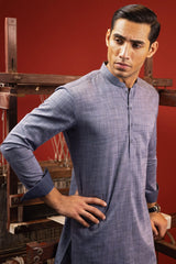 BERLIN - PIGEON BLUE COTTON KURTA TROUSER