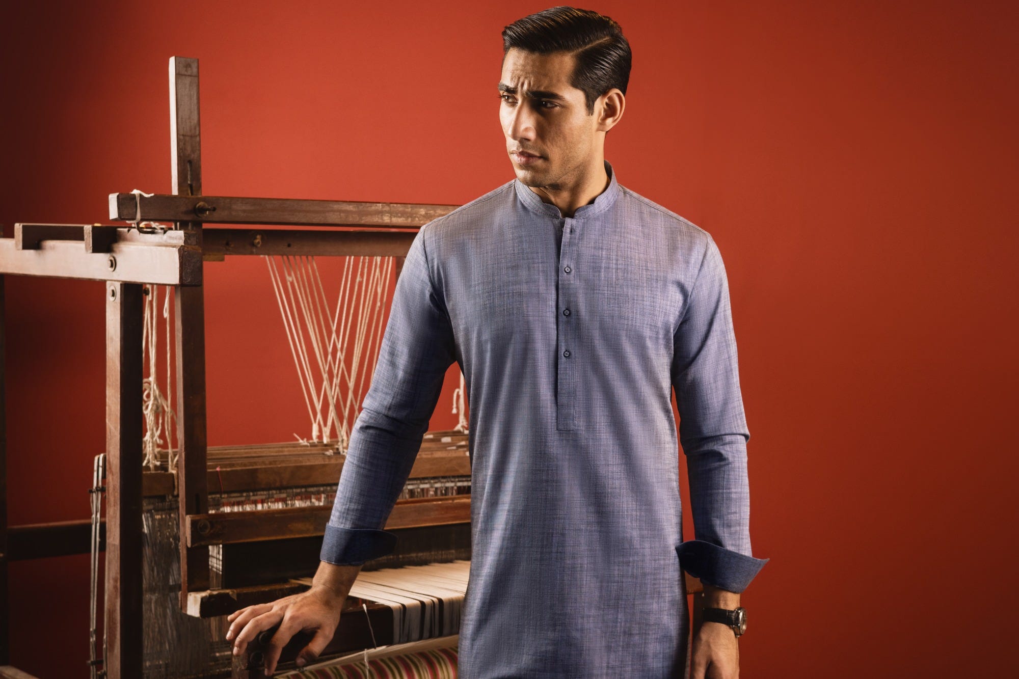 BERLIN - PIGEON BLUE COTTON KURTA TROUSER