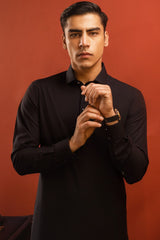 CAIRO - BLACK BLENDED KAMEEZ SHALWAR