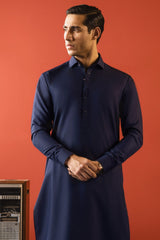 CAIRO - NAVY BLUE BLENDED KAMEEZ SHALWAR