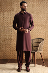 NEITHER FORD - BURGUNDY EXCLUSIVE KAMEEZ SHALWAR