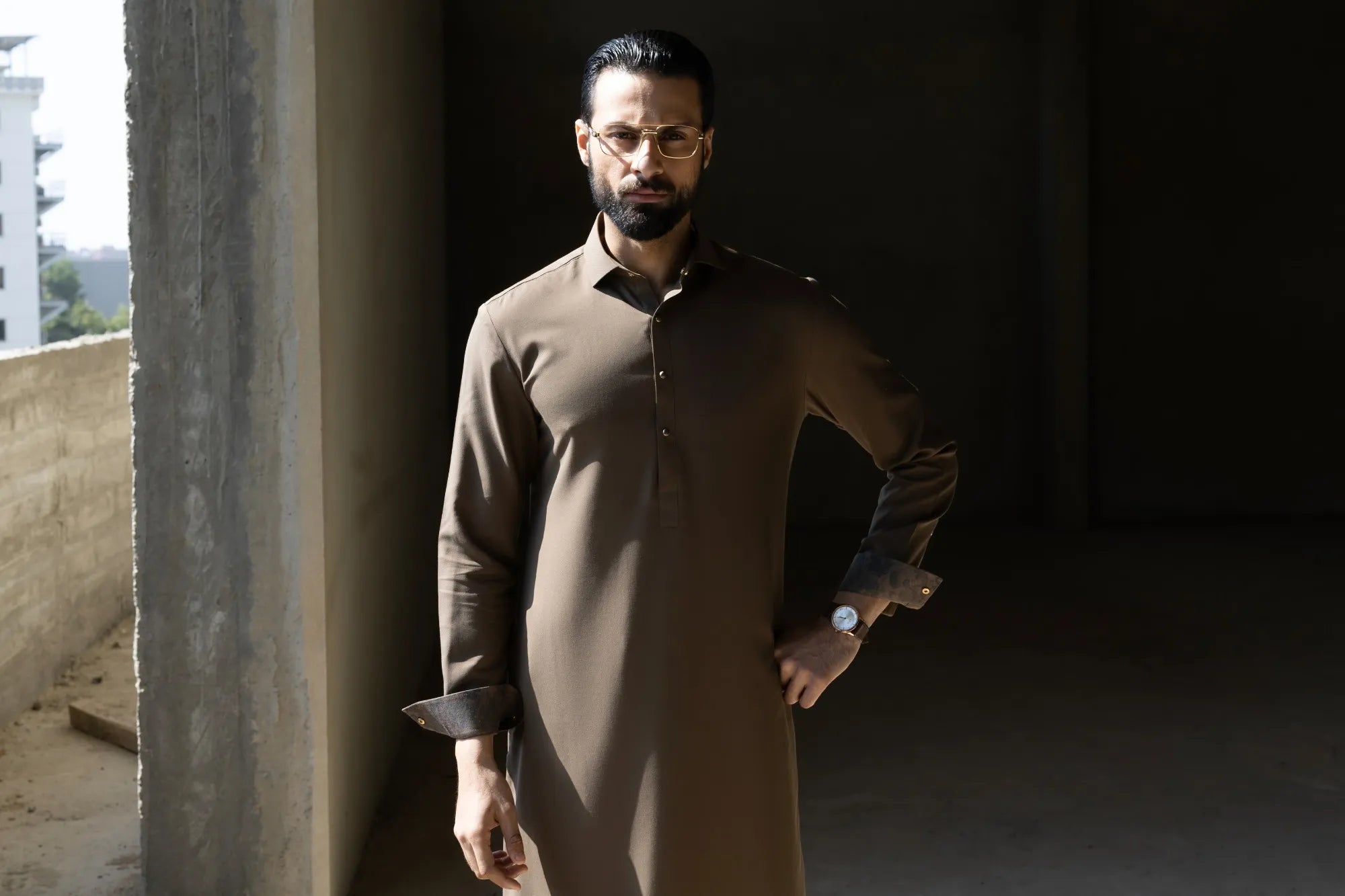 GOTHENBURG - OLIVE EXCLUSIVE KAMEEZ SHALWAR