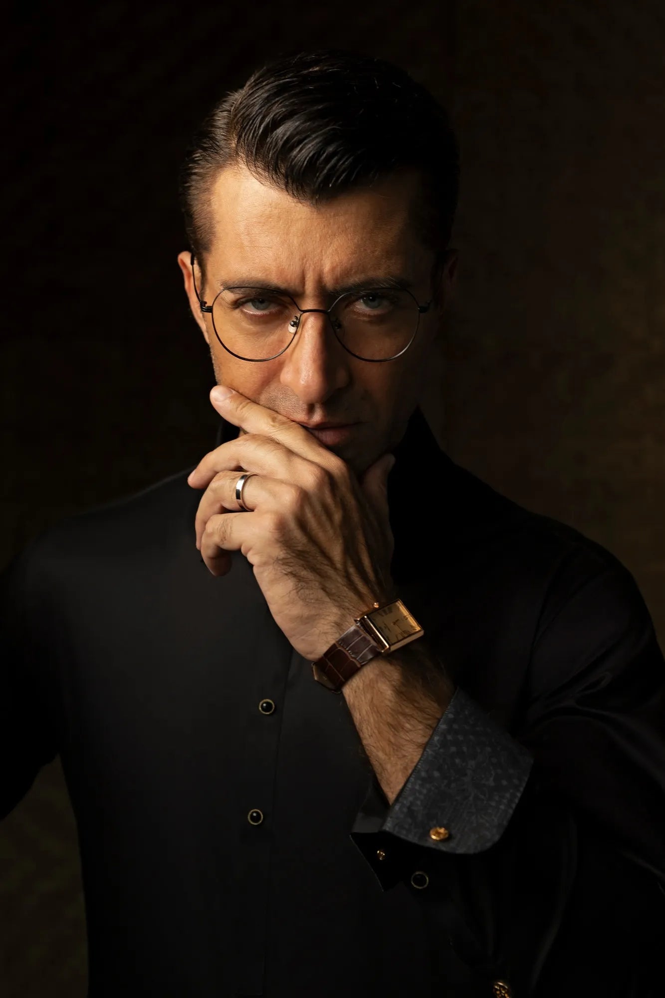 LODZ - BLACK COTTON EXCLUSIVE KAMEEZ SHALWAR