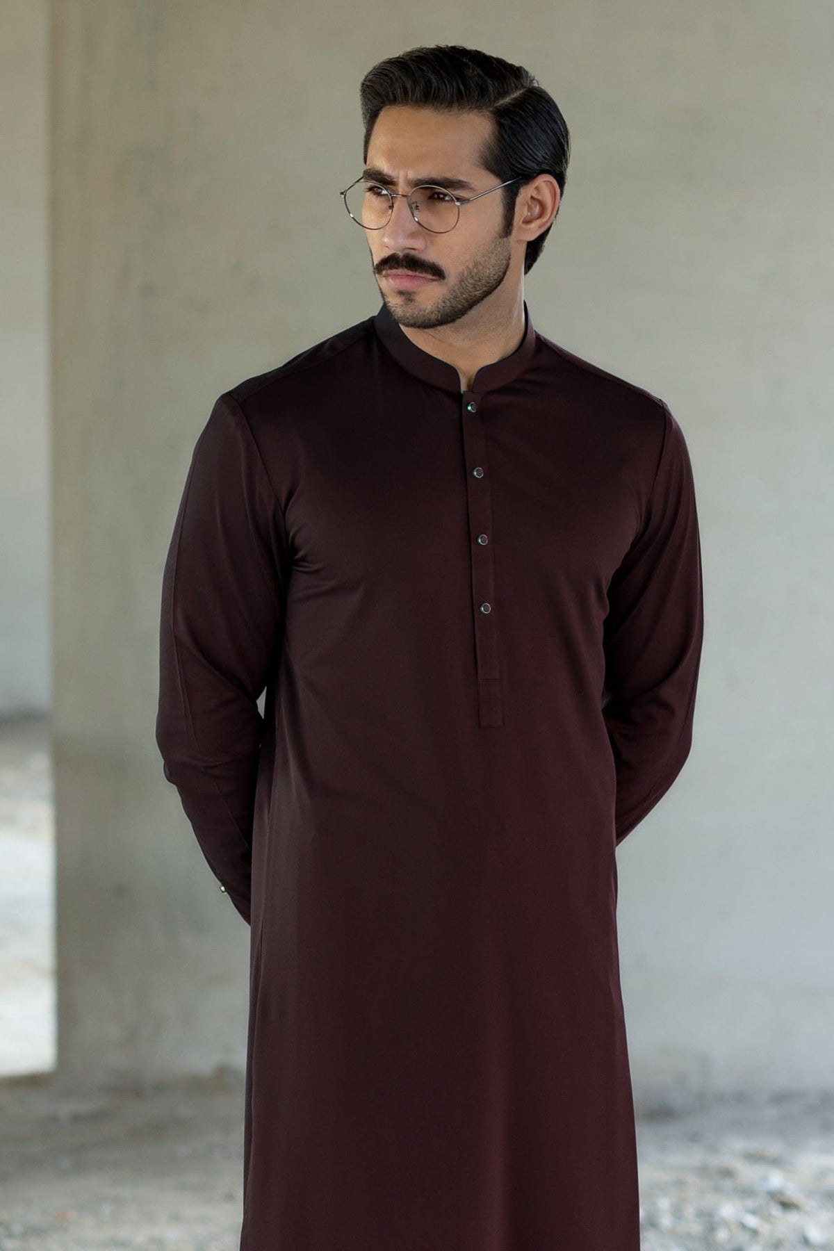 DAYTON - BURGUNDY EXCLUSIVE KAMEEZ SHALWAR