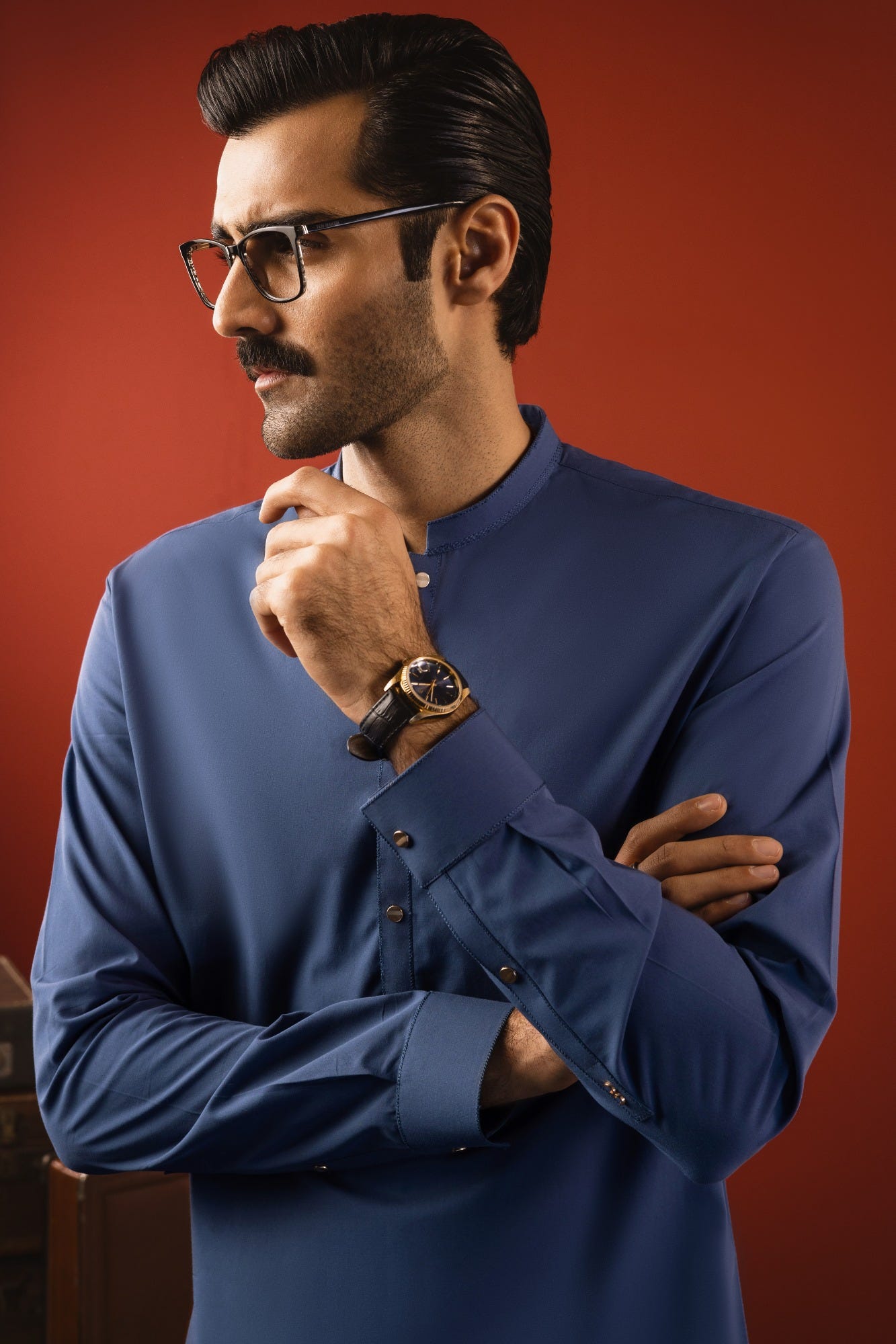 FINLAND - BLUISH GREY COTTON KURTA TROUSER