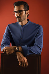 FINLAND - BLUISH GREY COTTON KURTA TROUSER