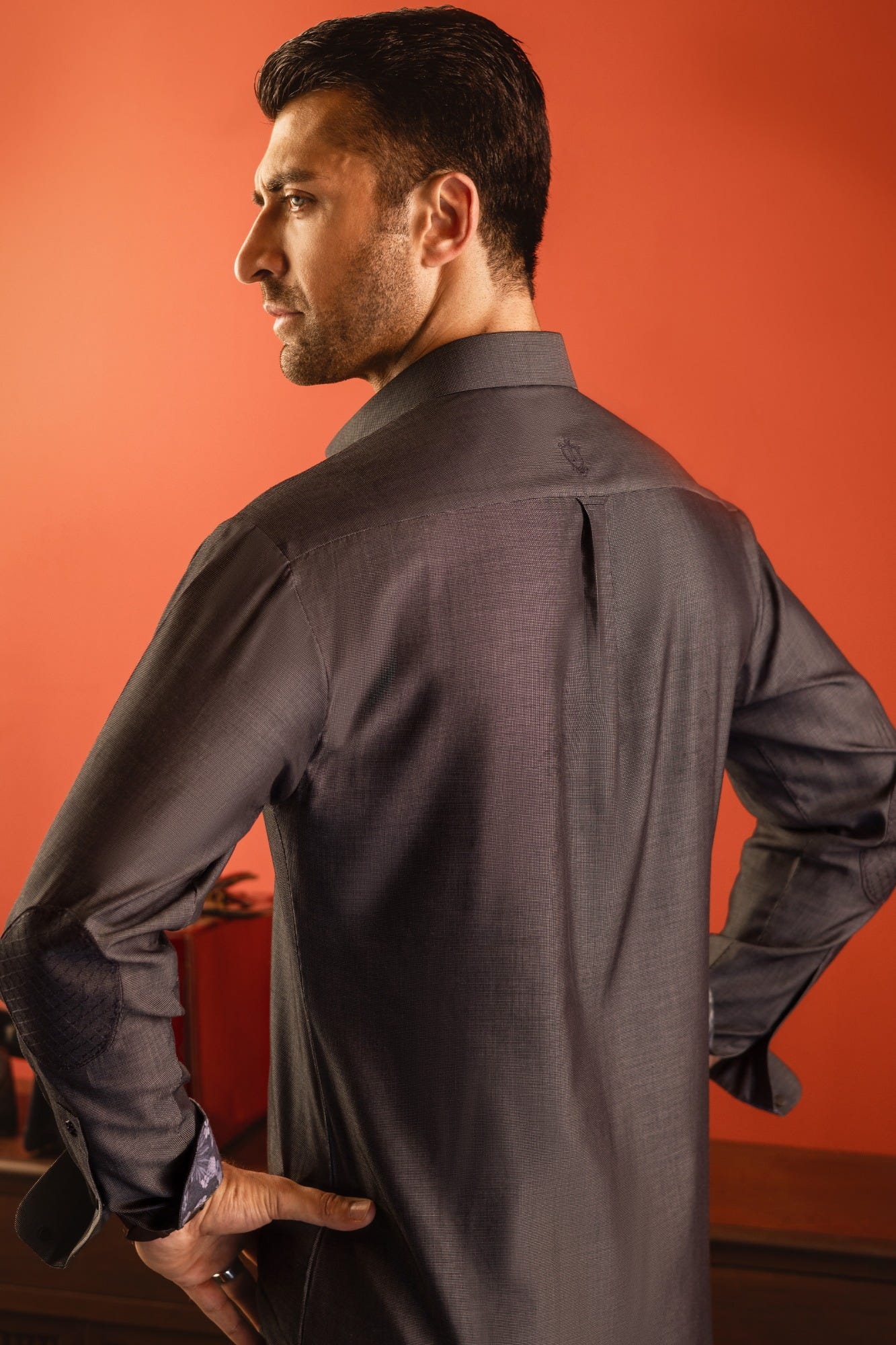 HOLLAND - BLACK COTTON KURTA TROUSER