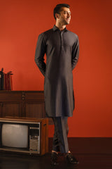 HOLLAND - BLACK COTTON KURTA TROUSER