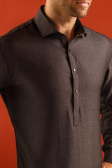 HOLLAND - BLACK COTTON KURTA TROUSER
