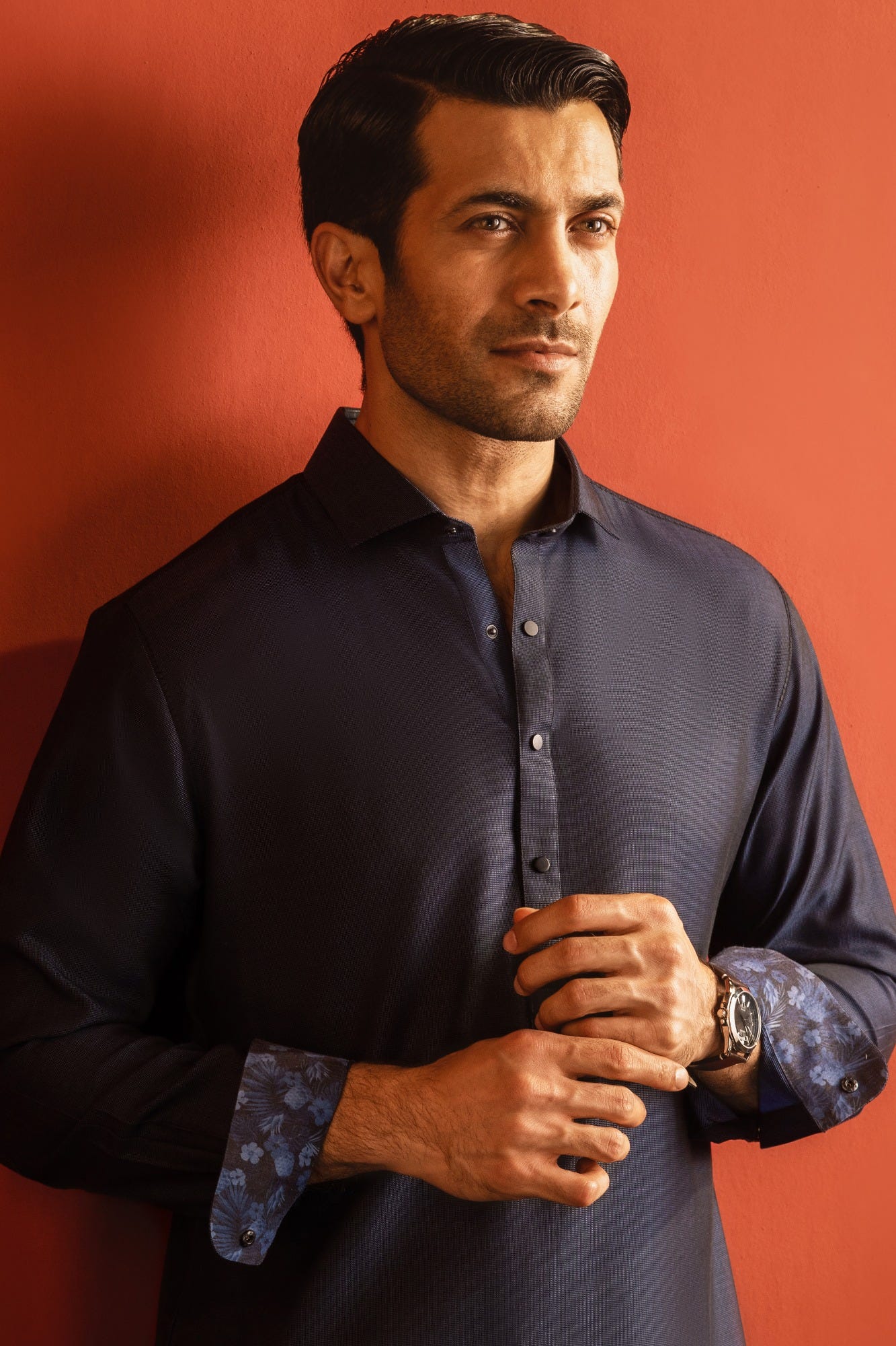 HOLLAND - BLUE COTTON KURTA TROUSER