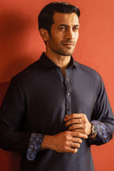HOLLAND - BLUE COTTON KURTA TROUSER
