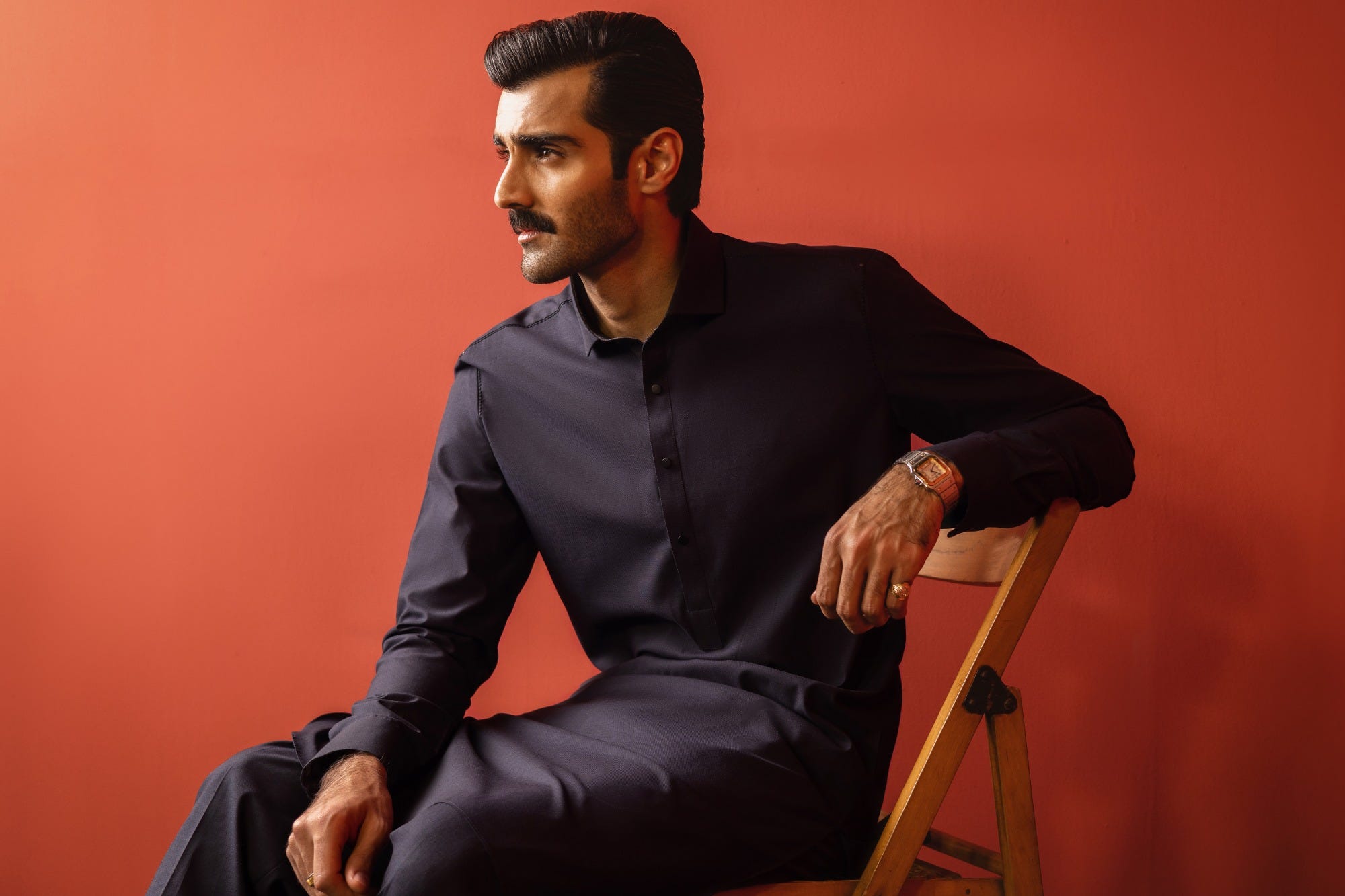 HOLLAND - CHARCOAL COTTON KURTA TROUSER