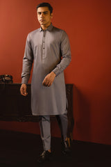 HOLLAND - GREY COTTON KURTA TROUSER