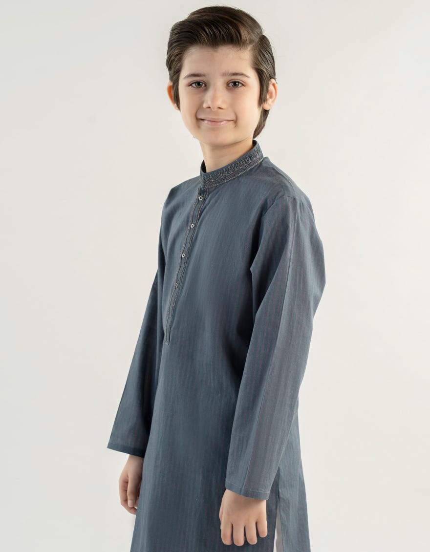 DARK GREY COTTON KURTA | JCK-A-39231