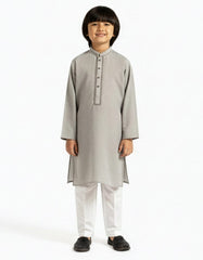 GREY COTTON SEMI-FORMAL KURTA