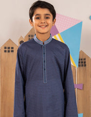 BLUE COTTON SEMI-FORMAL KURTA