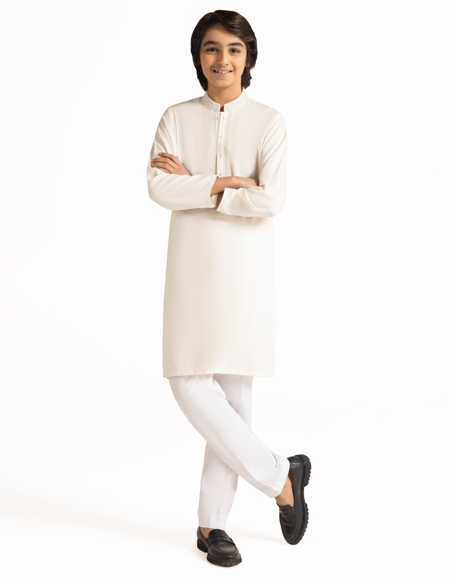 CREAM FORMAL KAMEEZ SHALWAR