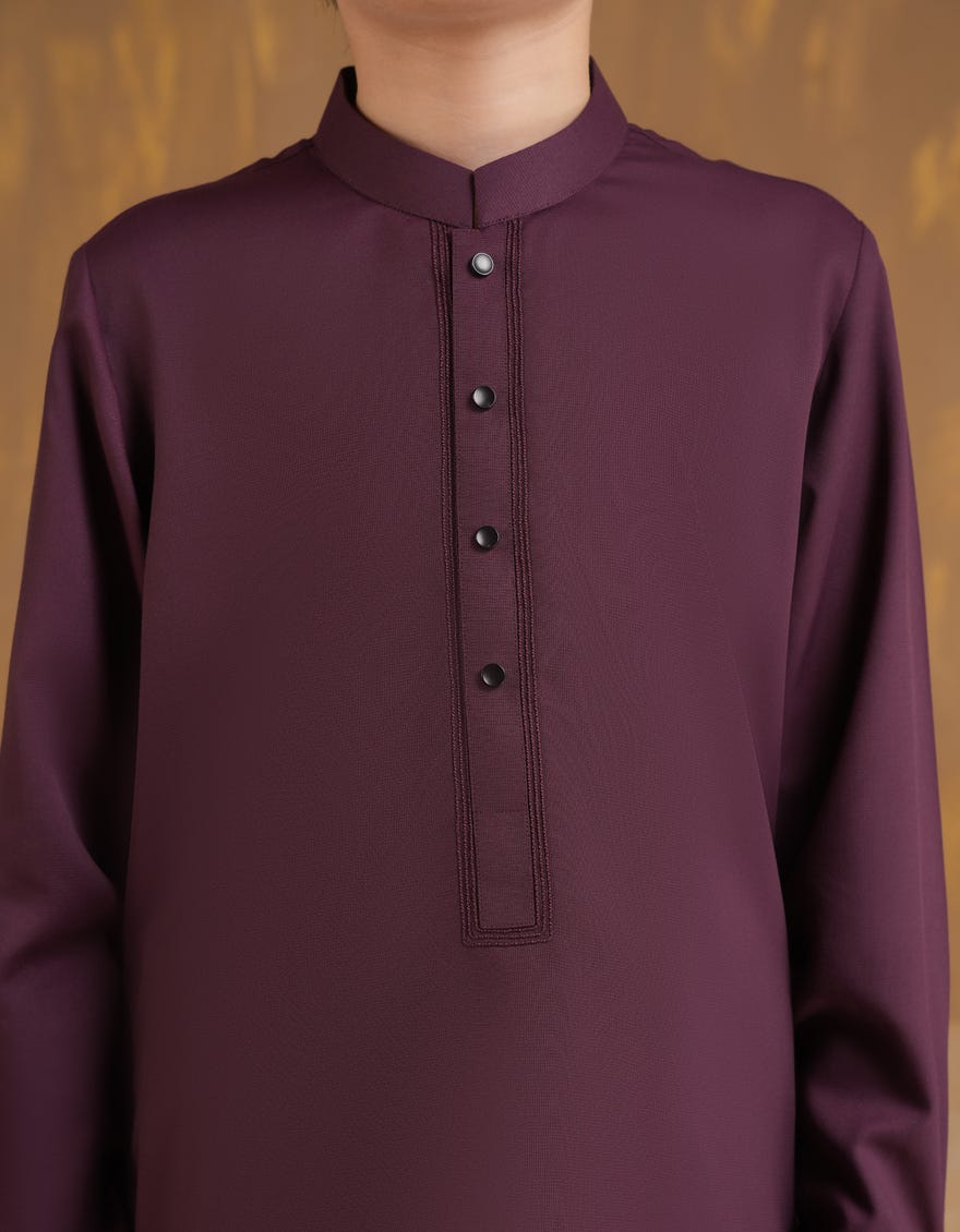 MAROON BLENDED KAMEEZ SHALWAR | JCKS-A-90502