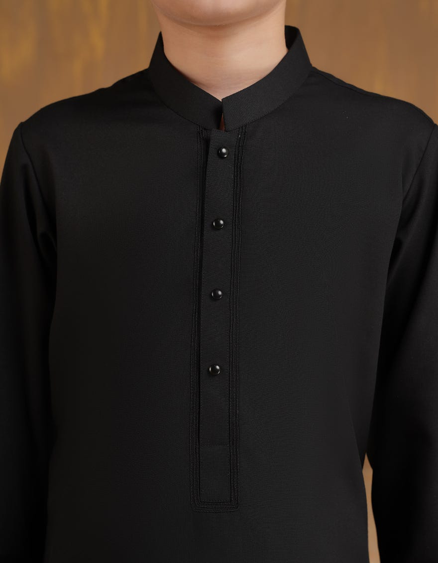 BLACK BLENDED KAMEEZ SHALWAR