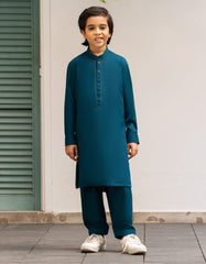 GREEN BLENDED KAMEEZ SHALWAR | JCKS-A-90508