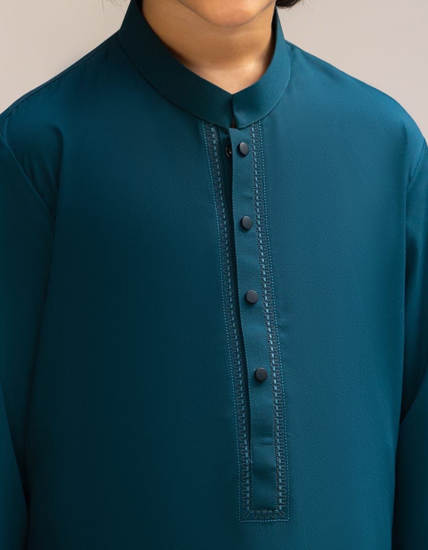 GREEN BLENDED KAMEEZ SHALWAR | JCKS-A-90508