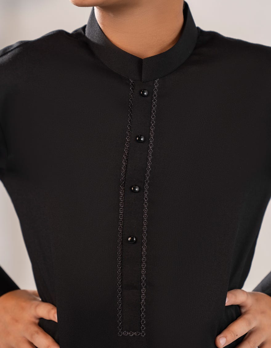 BLACK BLENDED KAMEEZ SHALWAR