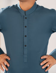 TEAL BLENDED KAMEEZ SHALWAR