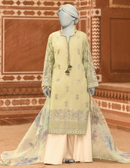 GREEN LAWN PRINTED UNSTITCHED 2PC | JLAWN-S-JDS-25-1042