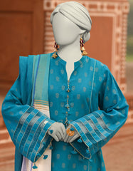 BLUE LAWN DYED UNSTITCHED 2PC | JLAWN-S-JDS-25-1055