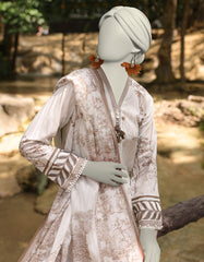 BEIGE LAWN EMBROIDERED UNSTITCHED 2PC | JLAWN-S-JDS-25-1060
