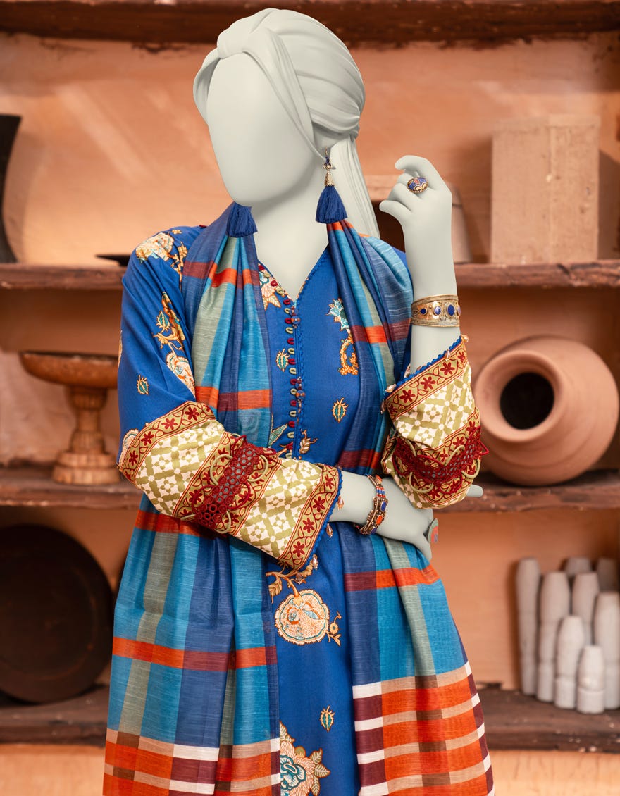 MULTICOLOR LAWN PRINTED UNSTITCHED 2PC